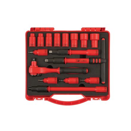 LAS-6148 | Dugókulcs készlet VDE 1000 V Szigetelt/Hibrid szerszám készlet 3/8" 16 db-os