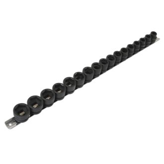   LAS-6486 | Légkulcsfej készlet 1/2" 17 db  8-24 mm metrikus -extra alacsony- Laser