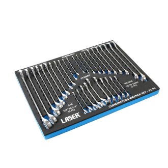   LAS-6795 | Csillag-villáskulcs készlet 32 db-os metrikus és COLOS tálcás - Laser