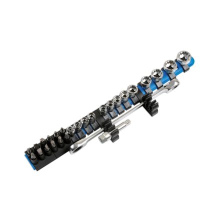 LAS-6887 | Dugókulcs - crowafej készlet 1/4" Gear Lock - Alldrive 27 db +Tartozékok