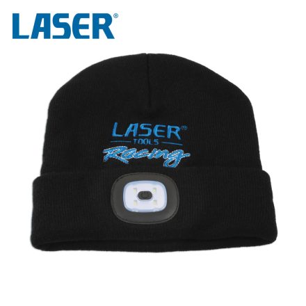 LAS-6899 | Sapka kötött téli Laser Tools Racing + AKKUS Ledes lámpával - LASER