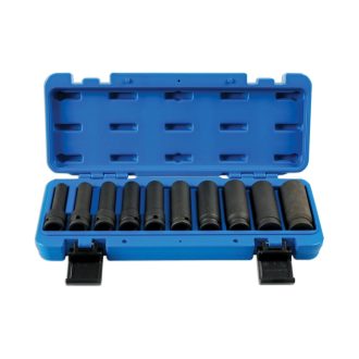   LAS-7041 | Légkulcsfej készlet 1/2" 10 db-os 12 lap hosszú 10-24 mm metrikus -Laser