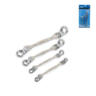   LAS-7260 | Torx csillagkulcs készlet 4 db-os csuklós - 8 méret: E6 - E24 - Laser