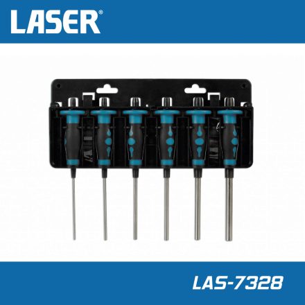 LAS-7328 | Kiütő készlet 6 db-os 3-10 mm - extra hosszú - 205 mm