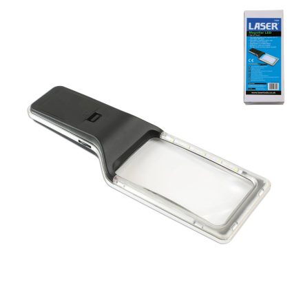 LAS-7349 | Nagyító  3x - szabályozható 10db fényes LED, tükröződésmentes, elemes