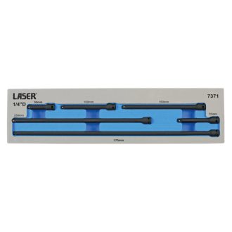   LAS-7371 | Toldószár készlet, gépi 1/4" 6 db-os 50-75-100-150-250-375mm - Tálcás (LAS-7371