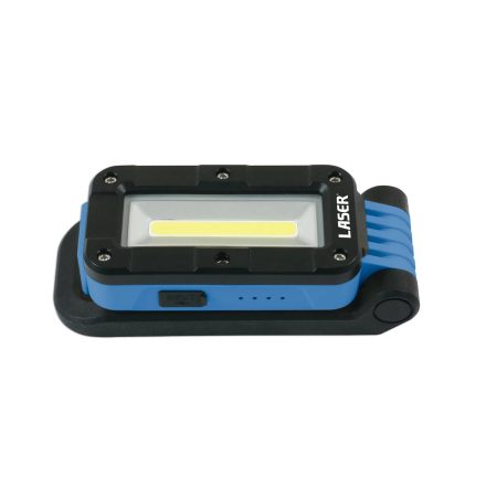 LAS-7650 | Szerelőlámpa - LED 02 COB akkus - USB - IPX5 összecsukható - Laser