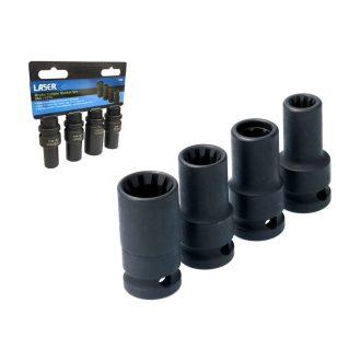   LAS-7809 | Féknyeregkulcs készlet 10 szög 11,5 - 15 - 20 mm +7 szög 14 mm Belső Ribe