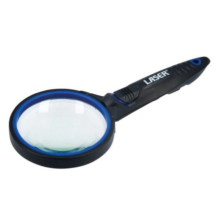 LAS-7930 | Nagyító  3x - LED világítással D73 mm - 195 mm 3xLR44 elem - Laser