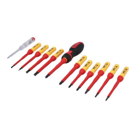 LAS-7939 | Szigetelt VDE 1000 V-os Csillag PH-PZ + Lapos csavarhúzó klt 13 db-os