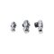 LAS-8080 | Crowa racsnis fej készlet 3 db-os mini 1/4"-3/8"-1/2" - Laser