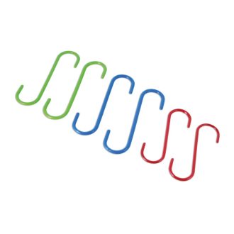   LAS-9104 | Kampó műanyag bevonat - kék - narancs - zöld - 6 db-os készlet - Laser