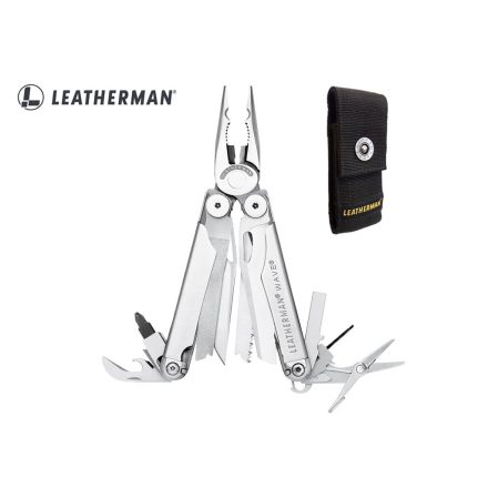 LTG832524 | Multifunkciós szerszám Leatherman Wave Plus króm + Gyöngyvászon tok