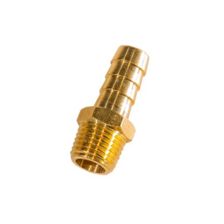 MH04-06 | Levegő csatlakozó tömlőcsonk 9,5 mm tömlő - 1/4" külsőmenet kúpos -RÉZ