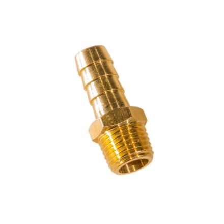 MH06-06 | Levegő csatlakozó tömlőcsonk 10 mm tömlő - 3/8" külsőmenet kúpos -RÉZ
