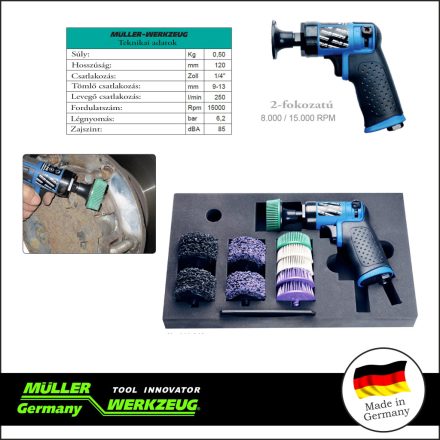 MLR-111 812 | Univer. tisztító készlet érint. felületekhez -1/4"-6,2 Bar - MÜLLER