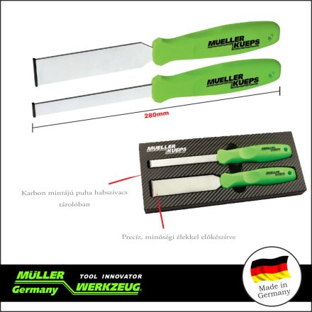 MLR-268 320 | Kaparó tömítés eltávolító készlet16+32 mm XL KEMÉNYFÉM Lapkás -MÜLLER