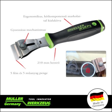 MLR-268 420 | Kaparó - cserélhető pengés 11 db-os készlet 39 mm 2x5 db acél+műanyag