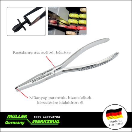 MLR-277 007 | Patent, biztosíték kiszedő spec. fogó 180 mm - MÜLLER