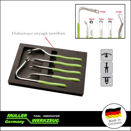 MLR-277 015 | Patent kiszedő szerszám készlet spec. 175-195 mm 5db-os - MÜLLER