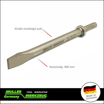 MLR-290 318 | Vibro kalapács XL-hez 1 db Lapos Vésőszár  L300 mm - MÜLLER