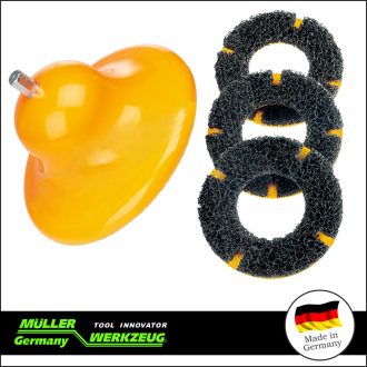   MLR-433 504 | Tisztítókorong - négertárcsa befogó 160 x 75 mm + 3 db tárcsa készlet