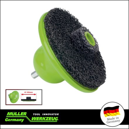 MLR-433 507 | Tisztítókorong - négertárcsa befogó 160 x 75 mm + 1 db tárcsa készlet