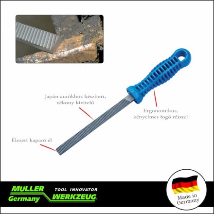 MLR-460-202-M | Féknyereg reszelő és kaparó szerszám 2:1-ben 10 mm keskeny MÜLLER(MLR-460 202/M)