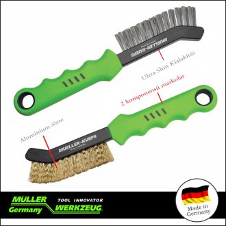   MLR-467 000 | Drótkefe Féknyereg tisztító kefe készlet acél + sárgaréz 2 db -MÜLLER
