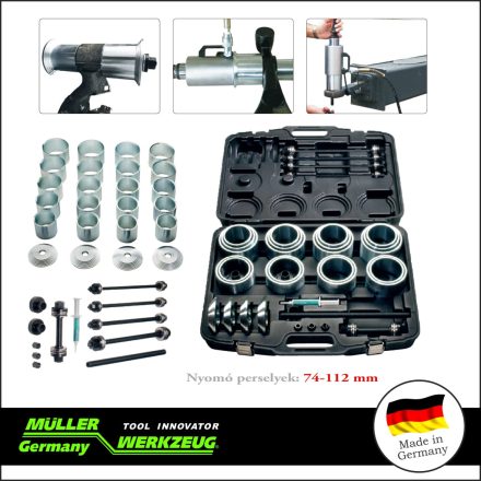 MLR-609 420 | Szilent és csapágy ki-beszerelő klt 74-112 mm XL - MÜLLER
