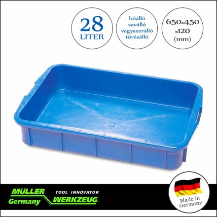 MLR-902 390 | Olajleeresztő tálca 28 literes törhetetlen -olaj, fagyálló- MÜLLER