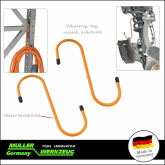   MLR-905 024 | Kampó műanyag bevonat - narancs - MEREV ACÉL kivitel -2 db-os