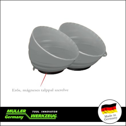 MLR-905 007-Gray-1 | Mágneses tálca műanyag szürke 1 db - MÜLLER