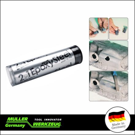 MLR-906 002-1 | Epoxy Steel gyanta acélra 2 in1, erős 2 komponensű - MÜLLER 1 db