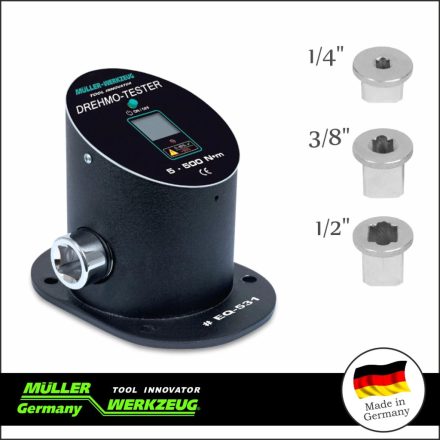 MLR-EQ-531 | Nyomatékkulcs teszter műszer 5-500 Nm-ig - 1/4"-3/8"-1/2" - MÜLLER