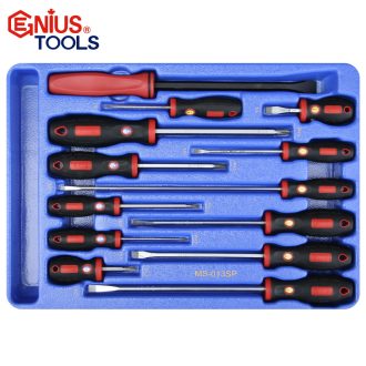   MS-013SP | Tálcás Genius csavarhúzó + pajszer készlet 12 db-os 1/2