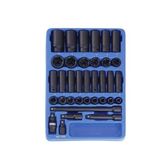   MS-435I | Tálcás Genius dugókulcs, gépi készlet METRIKUS 35 db-os 1/2 -