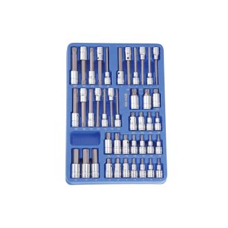   MS-442B | Tálcás Genius rátűzőkucs készlet 1/2" imbusz, torx, XZN 42 db-os - 1/2