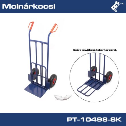 PT-10498-SK | Molnárkocsi 250 kg terhelhetőséggel - lenyitható extra rakfelület