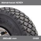 PT-13129 | Molnárkocsi KERÉK fémfelnis tűgörgős - gumitömlős 3.00-4 / 260x85 mm