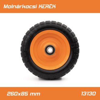   PT-13130 | Molnárkocsi KERÉK fémfelnis csapágyas - TÖMÖRgumis 3.00-4 / 260x85mm