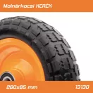 PT-13130 | Molnárkocsi KERÉK fémfelnis csapágyas - TÖMÖRgumis 3.00-4 / 260x85mm
