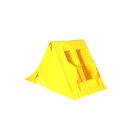 PT-2005 | Kerék ék - támasztó ék - TEHER extra erős műanyag sárga 465x195x225mm