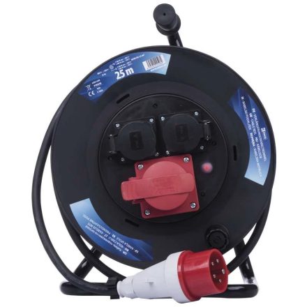 PT-20995 | Kábeldob 25 m - IP44 gumi kábel 5 x 1.5 mm2 3 fázis