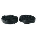 PT-GP96-S | Gumipogácsa krokodil emelőhöz  96x23 mm tömör spec.mintázatú -Fekete