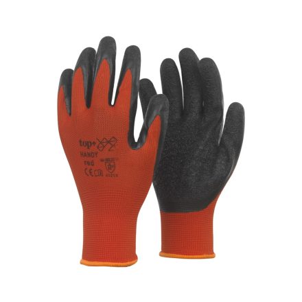 PT-HANDY-9 | Kesztyű - szerelőkesztyű - Latex piros L-es 9-es
