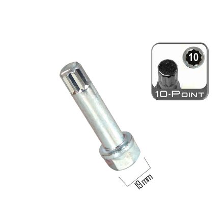 PT-K10-19 | Kerékőr kulcs 10 szögű XZN-10 szögű Spline 12,1 / 13,7 mm - 19 mm