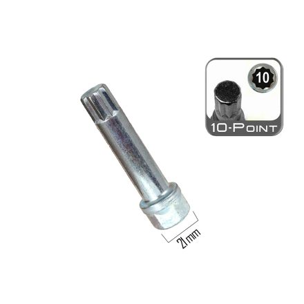 PT-K10-21 | Kerékőr kulcs 10 szögű XZN-10 szögű Spline 12,1 / 13,7 mm - 21 mm