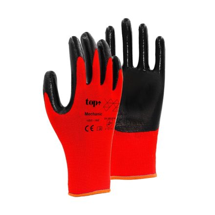 PT-MECH-NITRIL-RED-7 | Kesztyű - szerelőkesztyű - Nitril piros  7/S