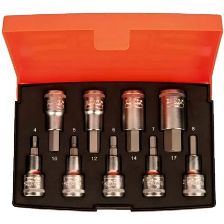 S9HEX | Rátűzőkulcs - crowa+bit 1/2" imbusz készlet 9 db-os